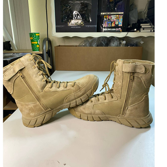 Free Soldier Tactical Tan Suede Military Style Boots Men's 11.5 - Picture 6 of 7